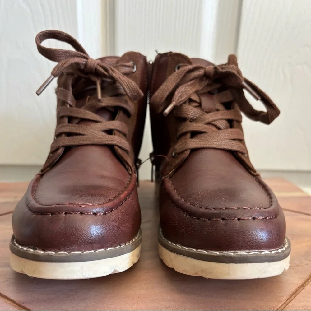 Steve Madden Kids BBuster Brown Leather Boots